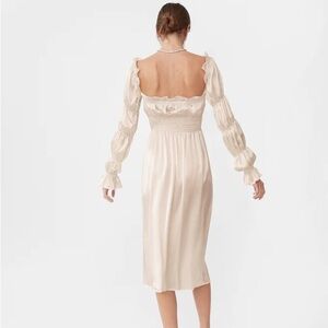 MICHELIN SILK DRESS IN PEARL WHITE